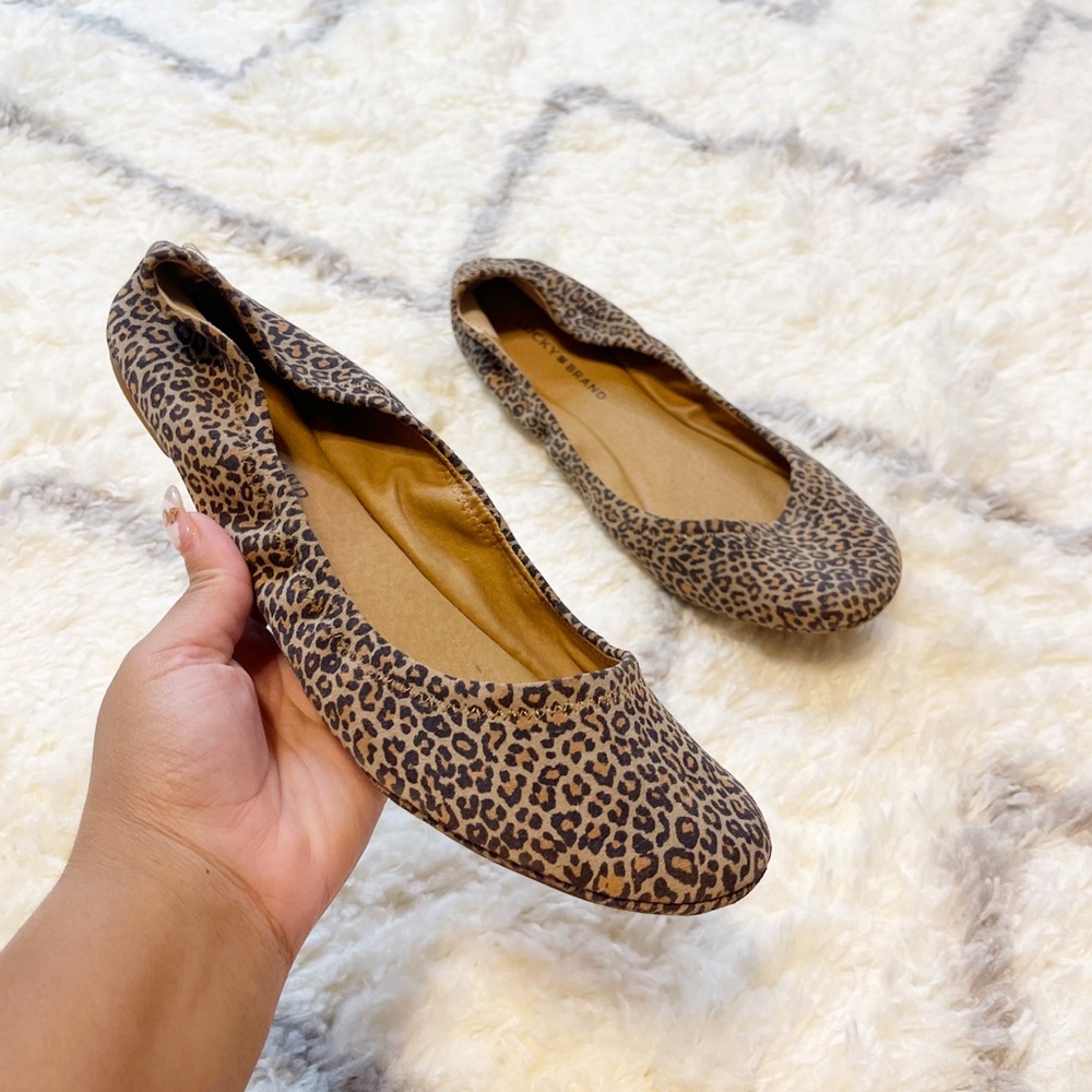 Lucky Brand Flats Cheetah Leopard Print Shoes Size 11